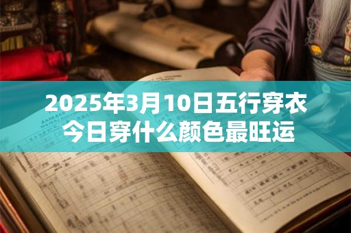 2025年3月10日五行穿衣 今日穿什么颜色最旺运