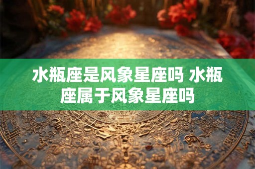 水瓶座是风象星座吗 水瓶座属于风象星座吗