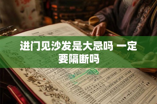 进门见沙发是大忌吗 一定要隔断吗