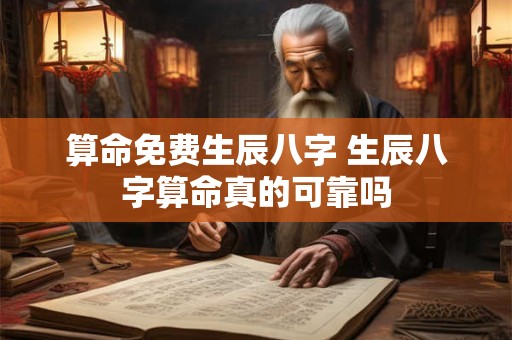 算命免费生辰八字 生辰八字算命真的可靠吗