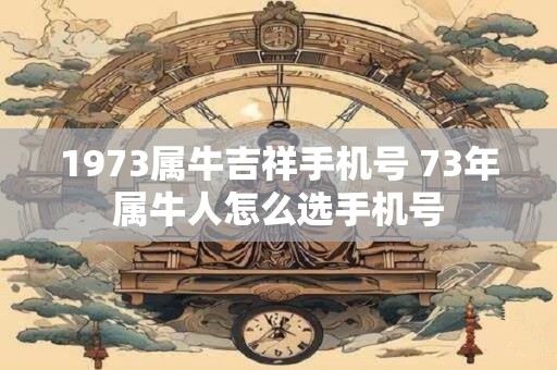 1973属牛吉祥手机号 73年属牛人怎么选手机号