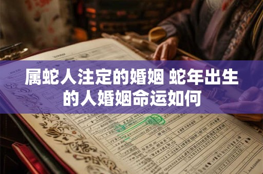 属蛇人注定的婚姻 蛇年出生的人婚姻命运如何