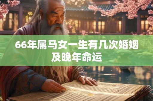 66年属马女一生有几次婚姻及晚年命运 66年属马女一生有几次婚姻及晚年命运