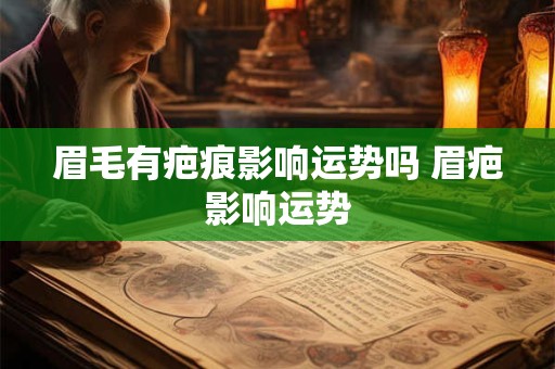 眉毛有疤痕影响运势吗 眉疤影响运势