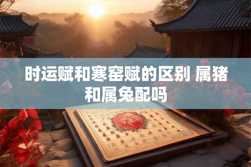 时运赋和寒窑赋的区别 属猪和属兔配吗