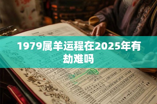 1979属羊运程在2025年有劫难吗