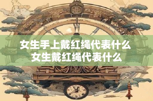 女生手上戴红绳代表什么 女生戴红绳代表什么