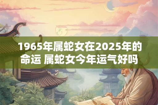 1965年属蛇女在2025年的命运 属蛇女今年运气好吗