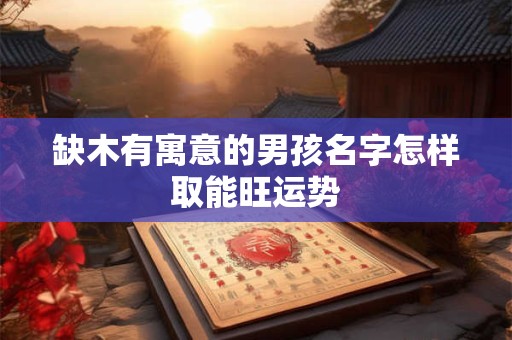 缺木有寓意的男孩名字怎样取能旺运势