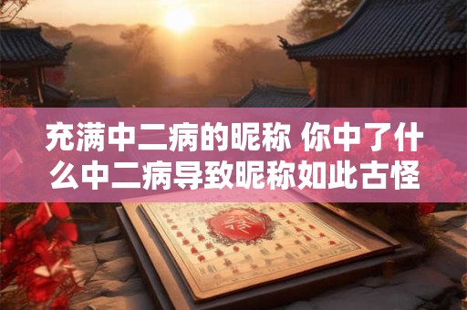 充满中二病的昵称 你中了什么中二病导致昵称如此古怪