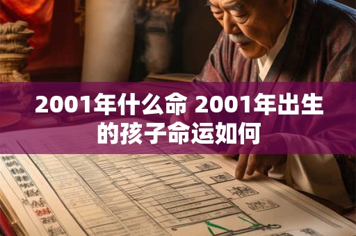2001年什么命 2001年出生的孩子命运如何