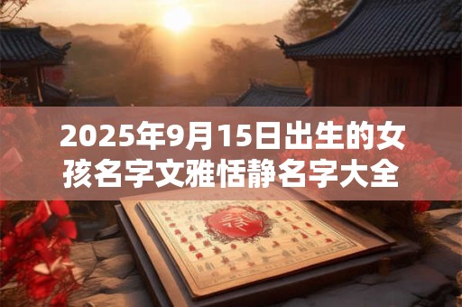 2025年9月15日出生的女孩名字文雅恬静名字大全