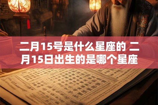 二月15号是什么星座的 二月15日出生的是哪个星座