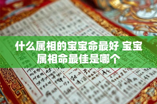 什么属相的宝宝命最好 宝宝属相命最佳是哪个