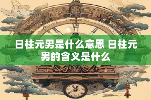 日柱元男是什么意思 日柱元男的含义是什么