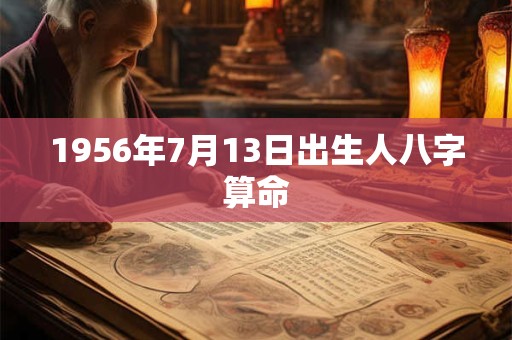 1956年7月13日出生人八字算命