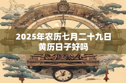 2025年农历七月二十九日黄历日子好吗