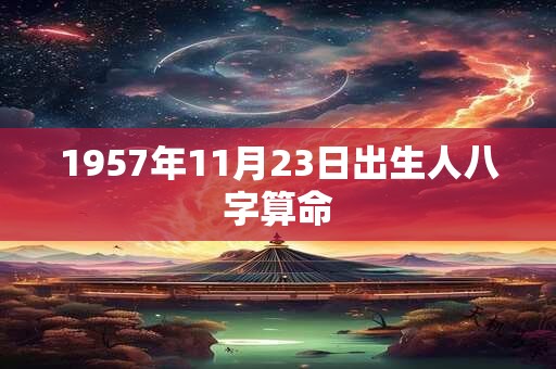 1957年11月23日出生人八字算命