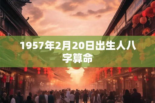 1957年2月20日出生人八字算命