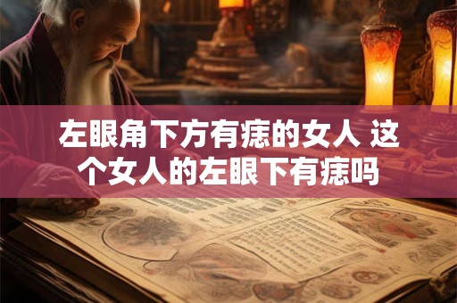 左眼角下方有痣的女人 这个女人的左眼下有痣吗