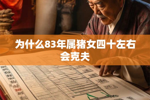 为什么83年属猪女四十左右会克夫