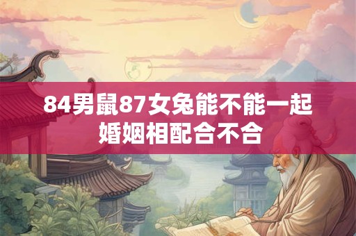 84男鼠87女兔能不能一起 婚姻相配合不合