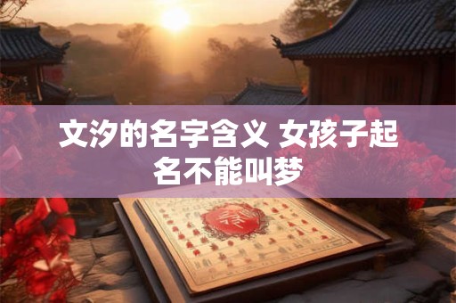 文汐的名字含义 女孩子起名不能叫梦