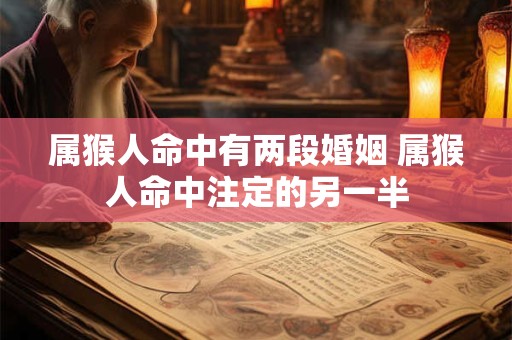 属猴人命中有两段婚姻 属猴人命中注定的另一半