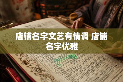 店铺名字文艺有情调 店铺名字优雅