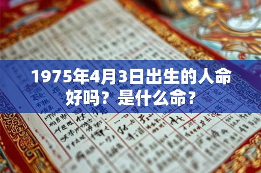 1975年4月3日出生的人命好吗？是什么命？
