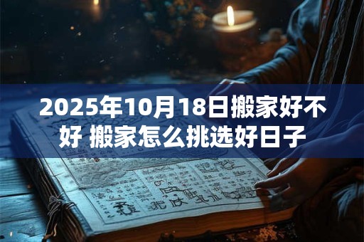 2025年10月18日搬家好不好 搬家怎么挑选好日子