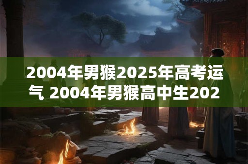 2004年男猴2025年高考运气 2004年男猴高中生2025年高考运气如何