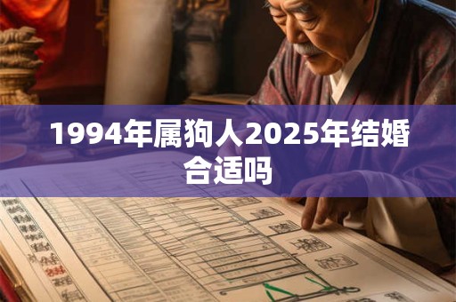 1994年属狗人2025年结婚合适吗