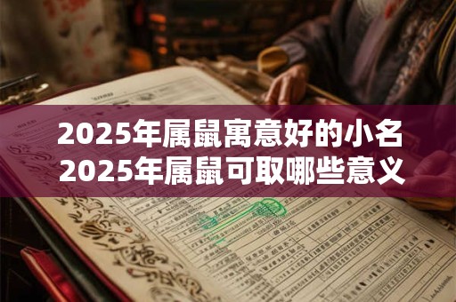 2025年属鼠寓意好的小名 2025年属鼠可取哪些意义寓意好的小名