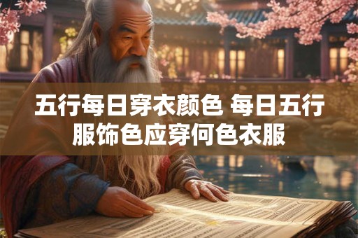 五行每日穿衣颜色 每日五行服饰色应穿何色衣服
