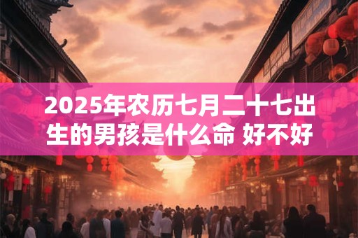 2025年农历七月二十七出生的男孩是什么命 好不好