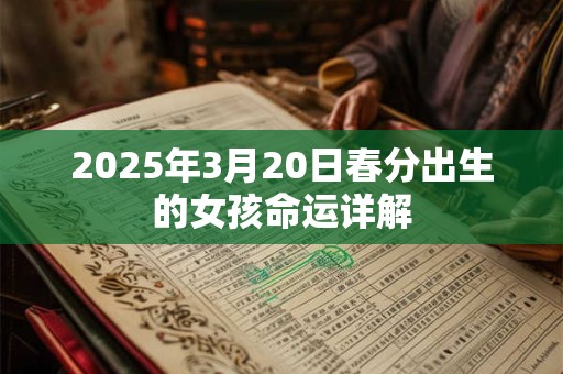 2026年3月20日春分出生的女孩命运详解 2026年3月20日春分出生的女孩命运详解