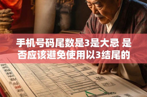 手机号码尾数是3是大忌 是否应该避免使用以3结尾的手机号码