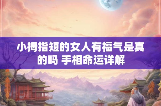 小拇指短的女人有福气是真的吗 手相命运详解
