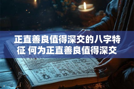 正直善良值得深交的八字特征 何为正直善良值得深交的八字特征