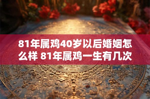 81年属鸡40岁以后婚姻怎么样 81年属鸡一生有几次婚姻