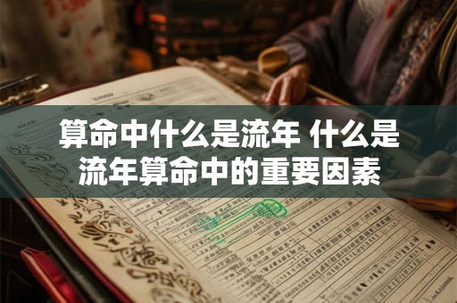 算命中什么是流年 什么是流年算命中的重要因素