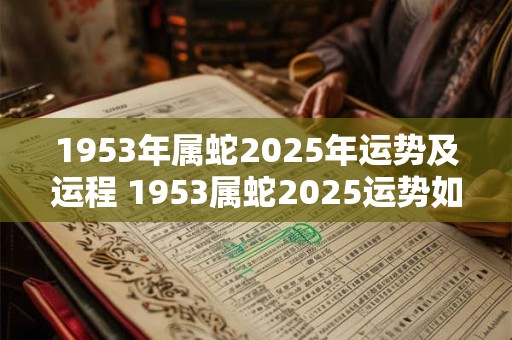 1953年属蛇2025年运势及运程 1953属蛇2025运势如何 1953年属蛇2025年运势及运程 1953属蛇2025运势如何
