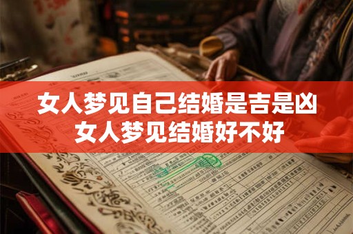 女人梦见自己结婚是吉是凶 女人梦见结婚好不好