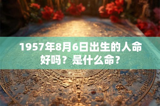 1957年8月6日出生的人命好吗？是什么命？