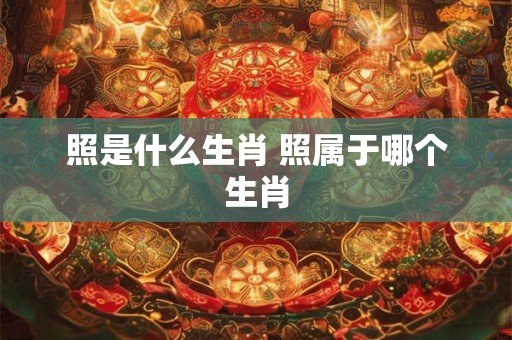 照是什么生肖 照属于哪个生肖