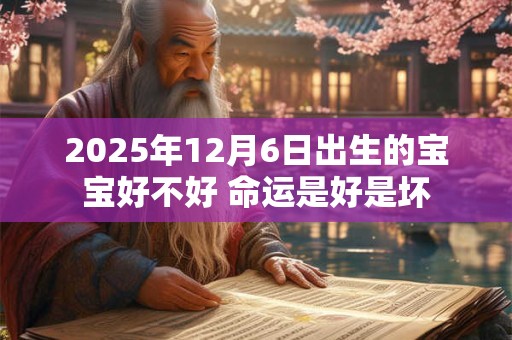 2025年12月6日出生的宝宝好不好 命运是好是坏