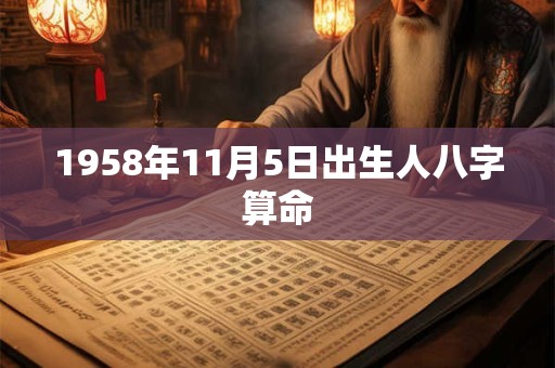 1958年11月5日出生人八字算命