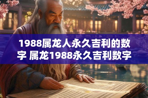 1988属龙人永久吉利的数字 属龙1988永久吉利数字真的有意义吗