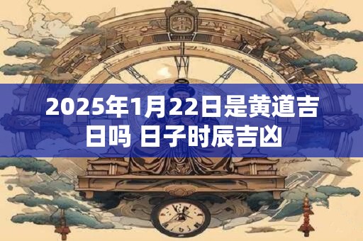 2025年1月22日是黄道吉日吗 日子时辰吉凶